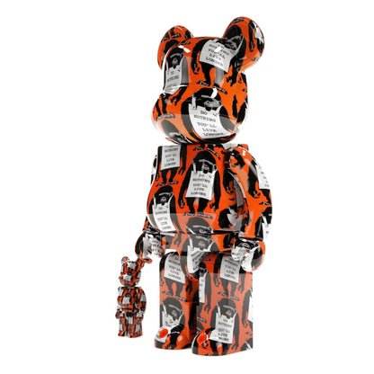 Bearbrick Monkey Sign 100% & 400% Set Orange