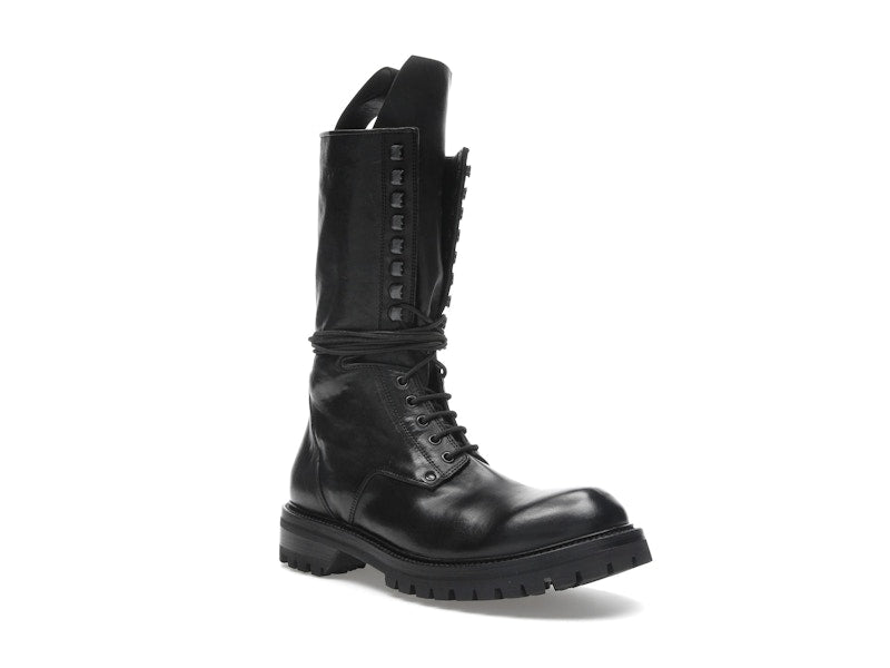 Rick Owens Army Laced Boot Black