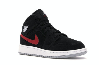 Jordan 1 Mid Multi-Color Swoosh Black (GS)