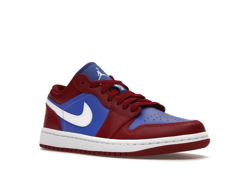 Jordan 1 Low Pomegranate Medium Blue (Women's)