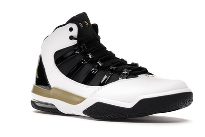 Jordan Max Aura White Metallic Gold Black