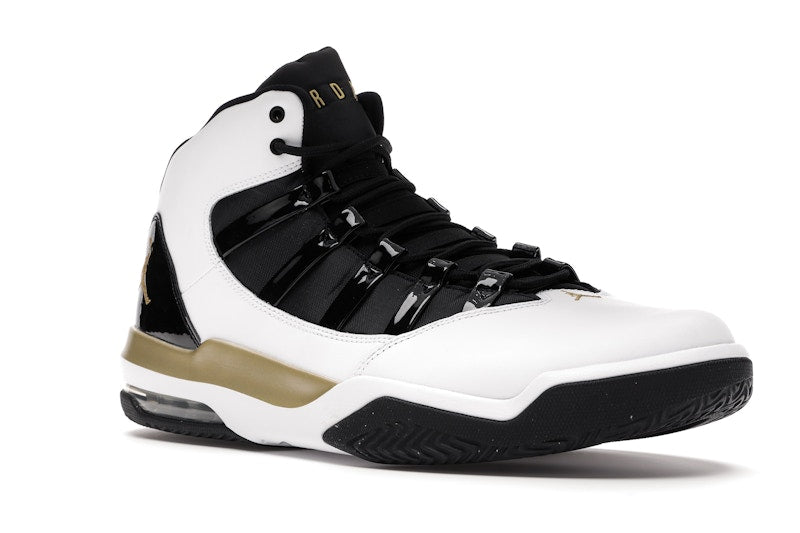 Jordan Max Aura White Metallic Gold Black