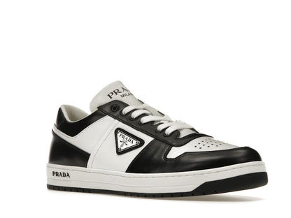 Prada Downtown Low Top Sneakers Leather White Black