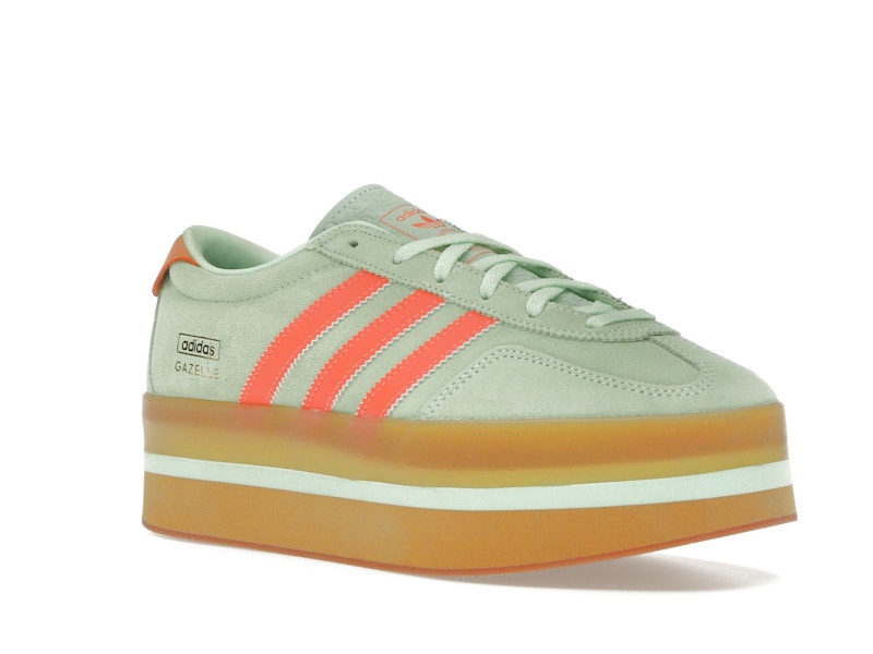 adidas Gazelle Stack Semi Green Spark Solar Orange Gum (Women's)