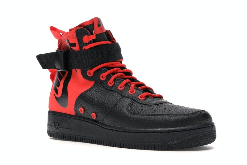 Nike SF Air Force 1 Mid Habanero Red Black