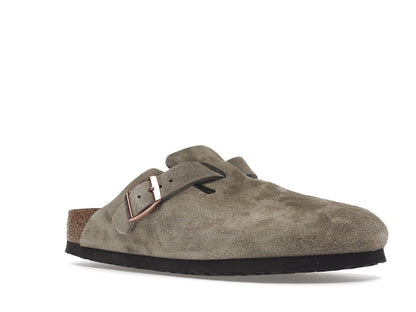 Birkenstock Boston Soft Footbed Suede Taupe (Narrow Fit)