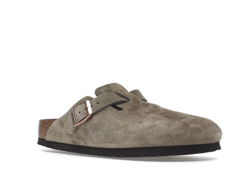 Birkenstock Boston Soft Footbed Suede Taupe (Narrow Fit)