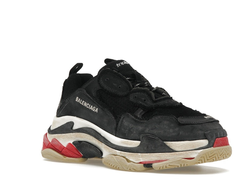 Balenciaga Triple S DIY Black Red White