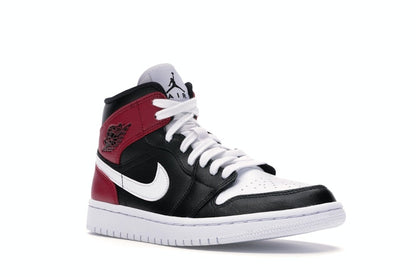 Jordan 1 Mid Black Noble Red (Women's)