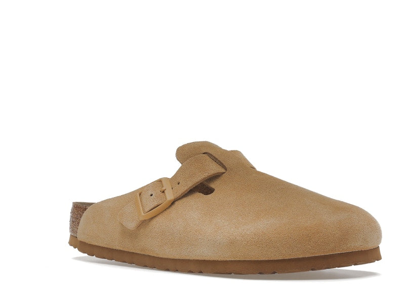 Birkenstock Boston Soft Footbed Suede Latte Cream