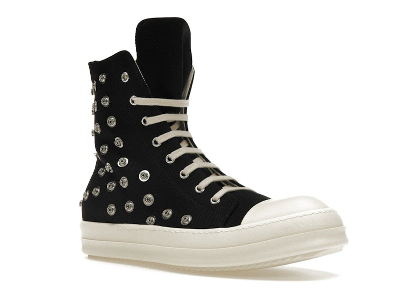 Rick Owens DRKSHDW Sneaks Studded Eyelets Black Milk