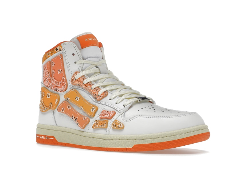 AMIRI Skel Top Hi Bandana White Orange