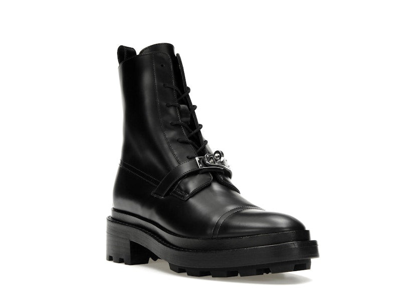 Hermes Funk Ankle Boot Noir Calfskin Leather