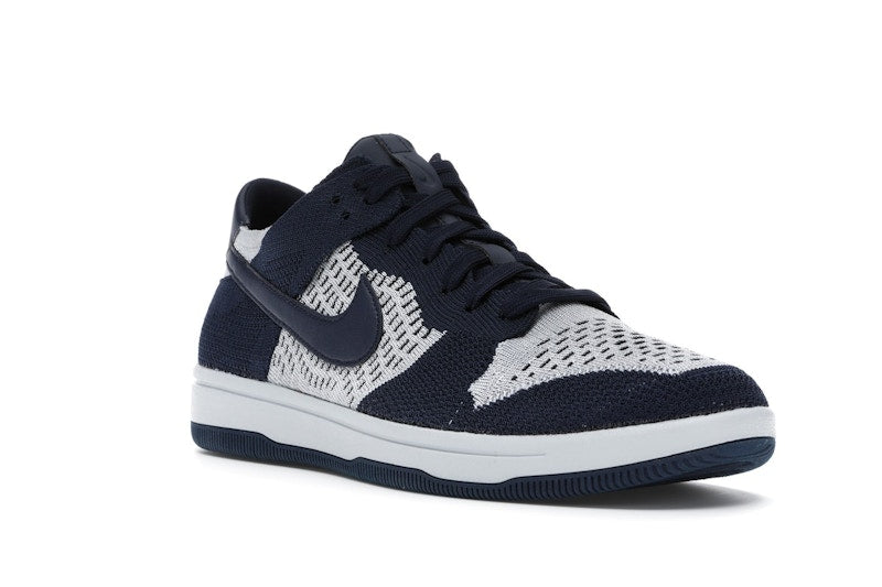 Nike Dunk Low Flyknit College Navy Pure Platinum