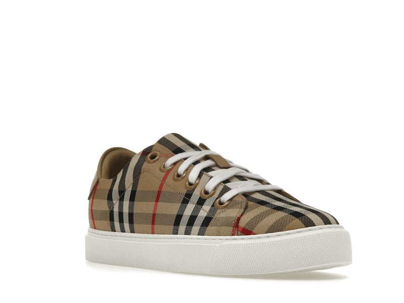 Burberry Vintage Check and Leather Sneakers Archive Beige Check Toe (Women's)