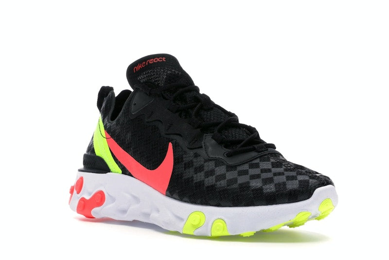 Nike React Element 55 Black Crimson Volt
