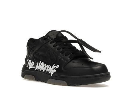 OFF-WHITE OOO Low Tops "For Walking" Black White