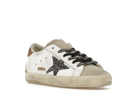 Golden Goose Super-Star White Silver Gold Glitter (Women's)