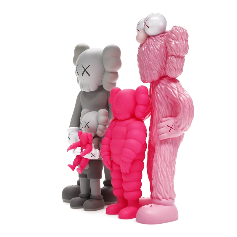 KAWS Family Vinyl Figures Grey/Pink