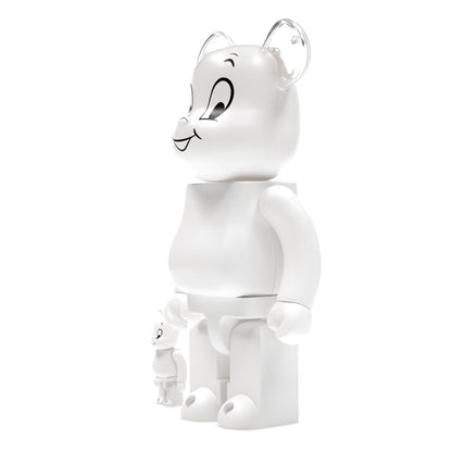 Bearbrick Casper the Friendly Ghost 100% & 400% Set White
