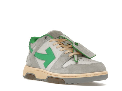 OFF-WHITE Out Of Office OOO Low Tops Light Grey Green