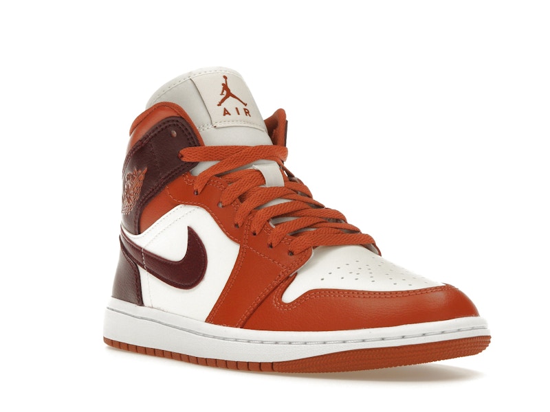 Jordan 1 Mid Dusty Peach Night Maroon (Women's)