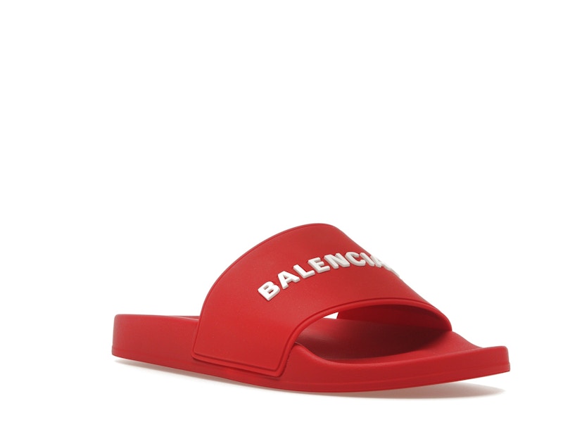 Balenciaga Pool Slide Red White