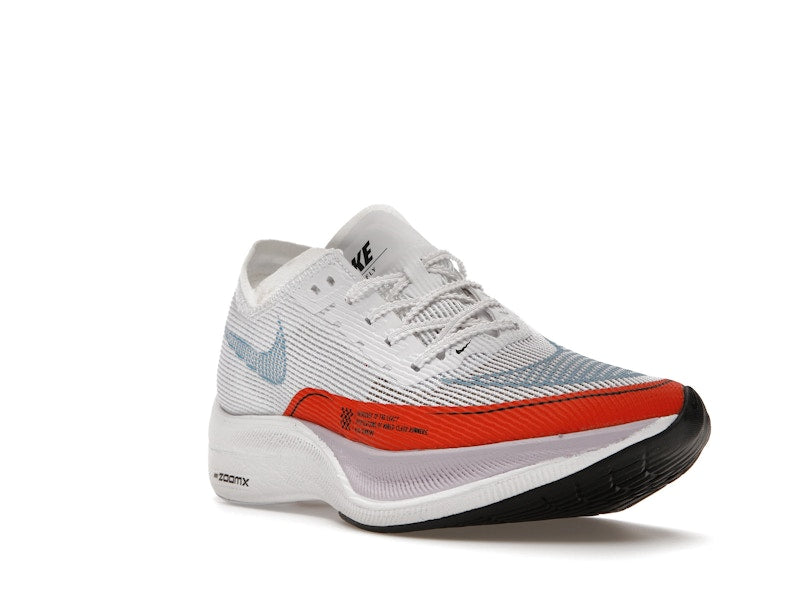 Nike ZoomX Vaporfly Next% 2 White Laser Blue Rush Orange