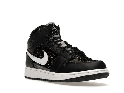 Jordan 1 Mid Black Speckle (GS)