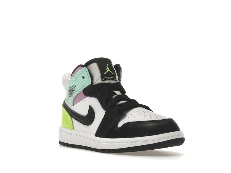 Jordan 1 Mid Pastel Black Toe (PS)