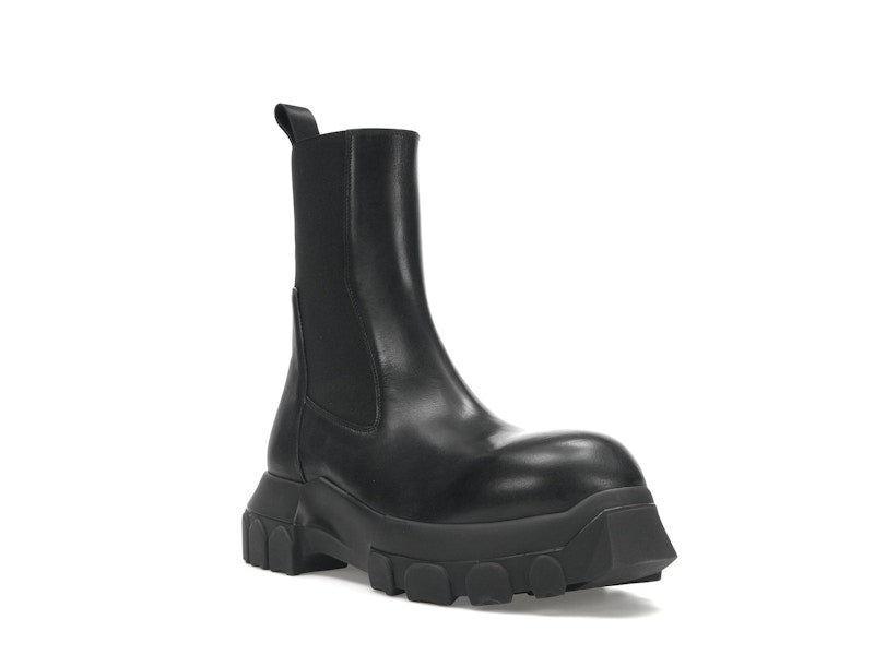 Rick Owens Lido Beatle Bozo Tractor Boots Black
