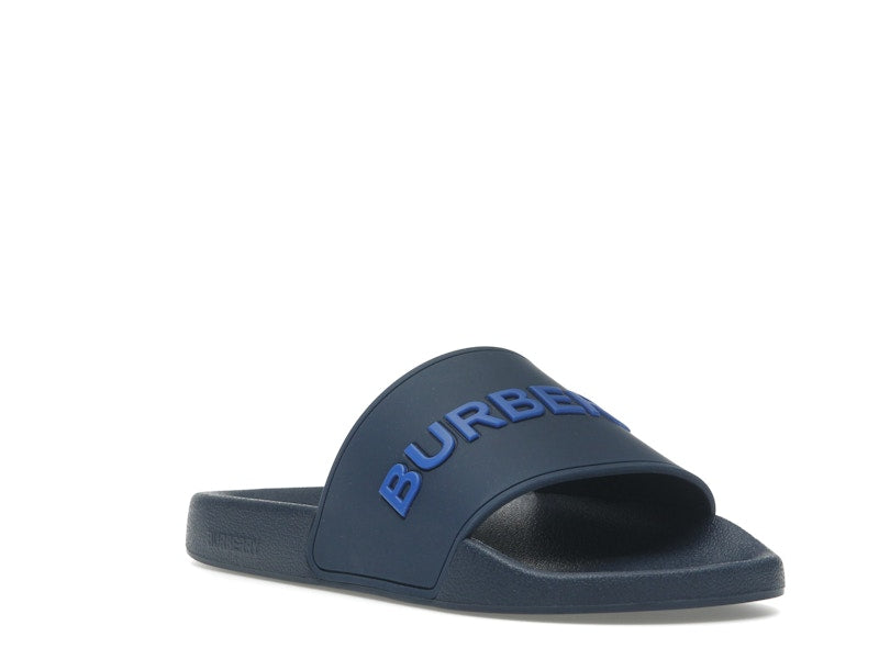 Burberry Embossed Logo Slide Blue