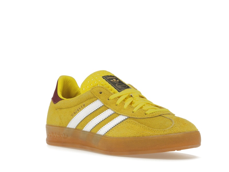 adidas Gazelle Indoor Bright Yellow Collegiate Burgundy (Women's)