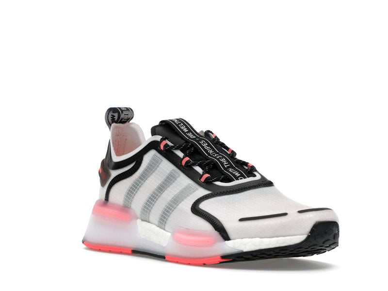 adidas NMD R1 V3 White Matte Silver Crimson
