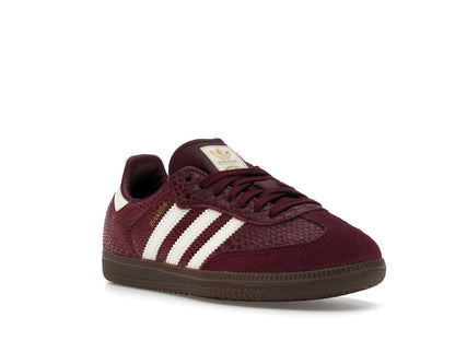adidas Samba OG Snakeskin Maroon Cream White (Women's)
