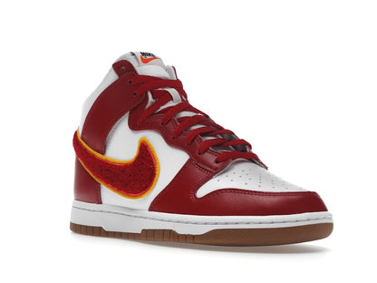 Nike Dunk High Chenille Swoosh White Gym Red