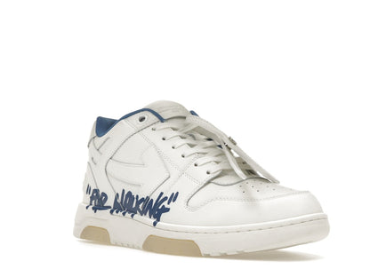 OFF-WHITE Out Of Office "OOO" Low Tops For Walking White White Dark Blue SS22