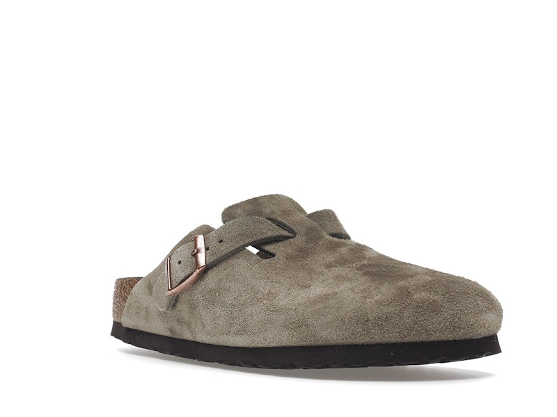 Birkenstock Boston Soft Footbed Suede Taupe (Narrow Fit)