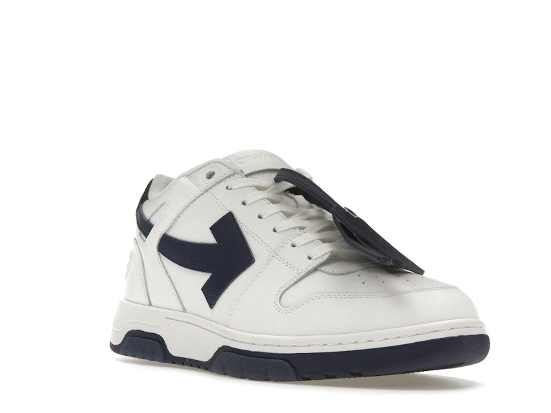 OFF-WHITE Out Of Office OOO Low Tops White Navy Blue