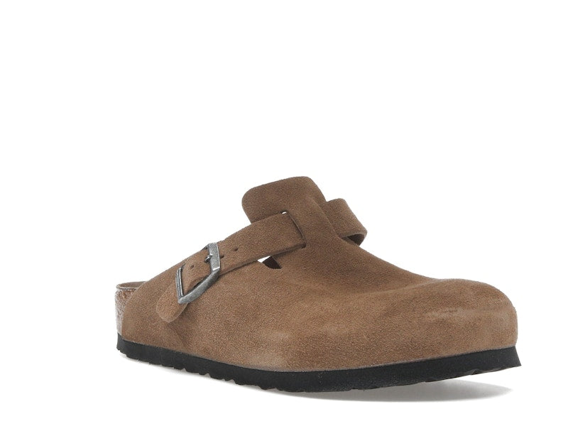 Birkenstock Boston Soft Footbed Suede Dark Tea Tonal