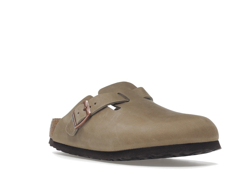 Birkenstock Boston Soft Footbed Oiled Leather Tobacco Brown