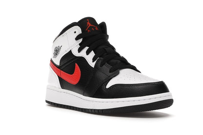 Jordan 1 Mid White Black Chile Red (GS)
