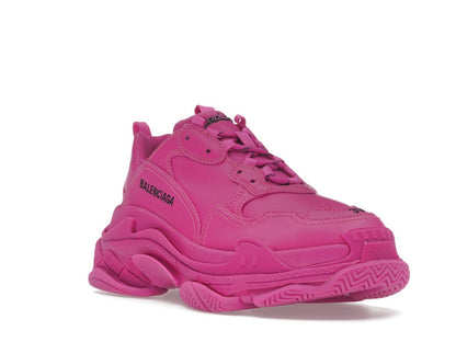 Balenciaga Triple S Faux Leather Dark Pink (Women's)