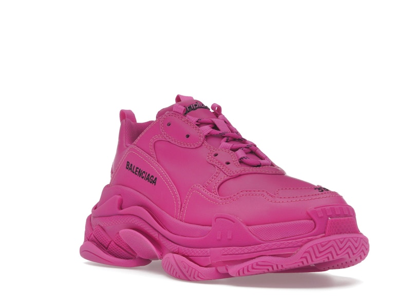 Balenciaga Triple S Faux Leather Dark Pink (Women's)