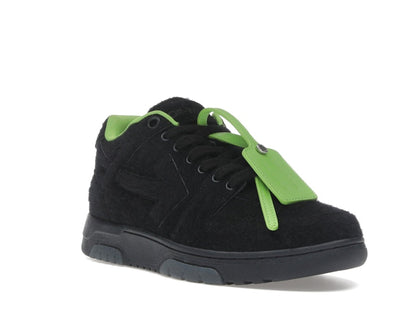 OFF-WHITE Out Of Office "OOO" Low Tops Black Green Wool