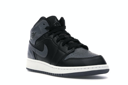 Jordan 1 Mid Black Dark Grey (GS)