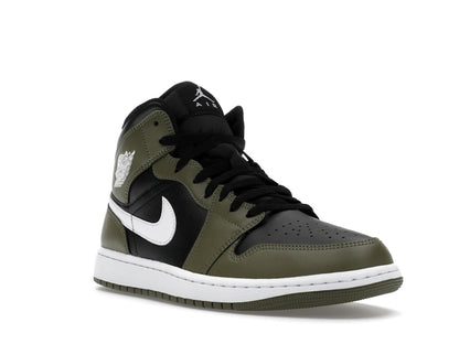 Jordan 1 Mid Black White Olive