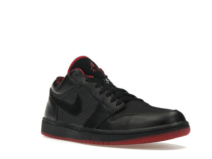 Jordan 1 Retro Low Black Metallic Silver Varsity Red