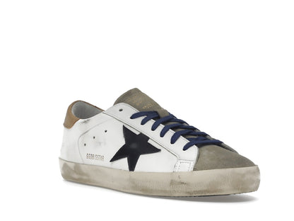 Golden Goose Super-Star Suede Toe White Taupe Royal Blue Black