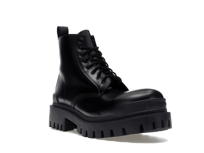 Balenciaga Strike 20mm Lace Up Boot Black